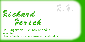 richard herich business card